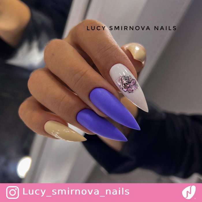 Purple Love Nails